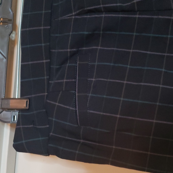 Kim Rogers Pants Size 12 Navy with wide checked pattern - Picture 3 of 5